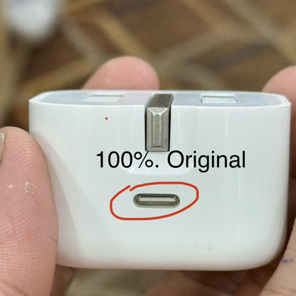 Genuine 20W USB-C Fast Charger for Apple Devices – UK Pin | Lot Imported