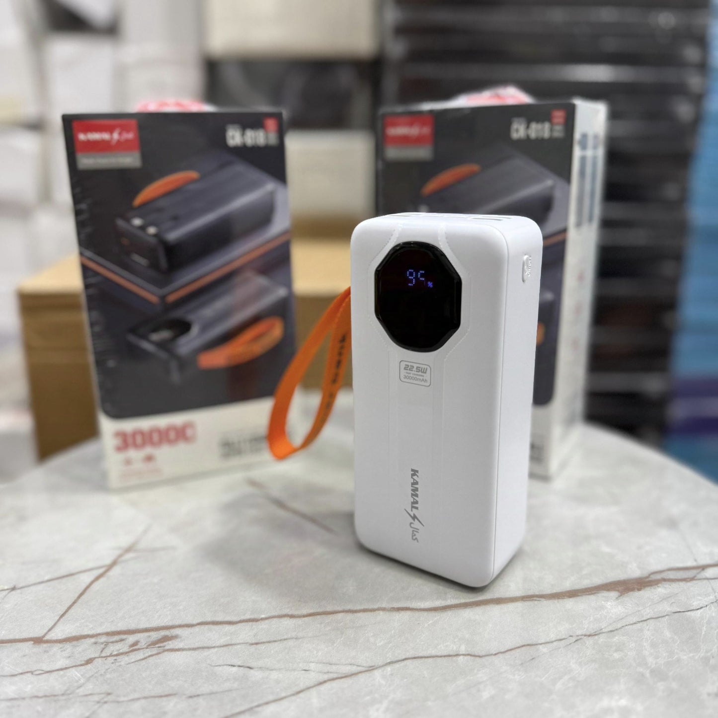 Dubai Lot Imported 30000mAh Portable Charger, Super Fast Power Bank With Built in Cables