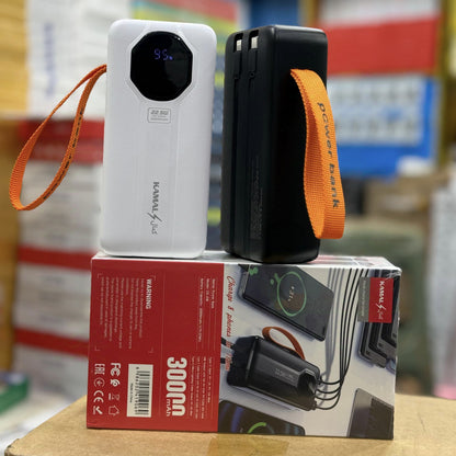 Dubai Lot Imported 30000mAh Portable Charger, Super Fast Power Bank With Built in Cables