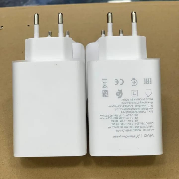 Original Vivo 120W Charger with Flash Charging C to C Cable