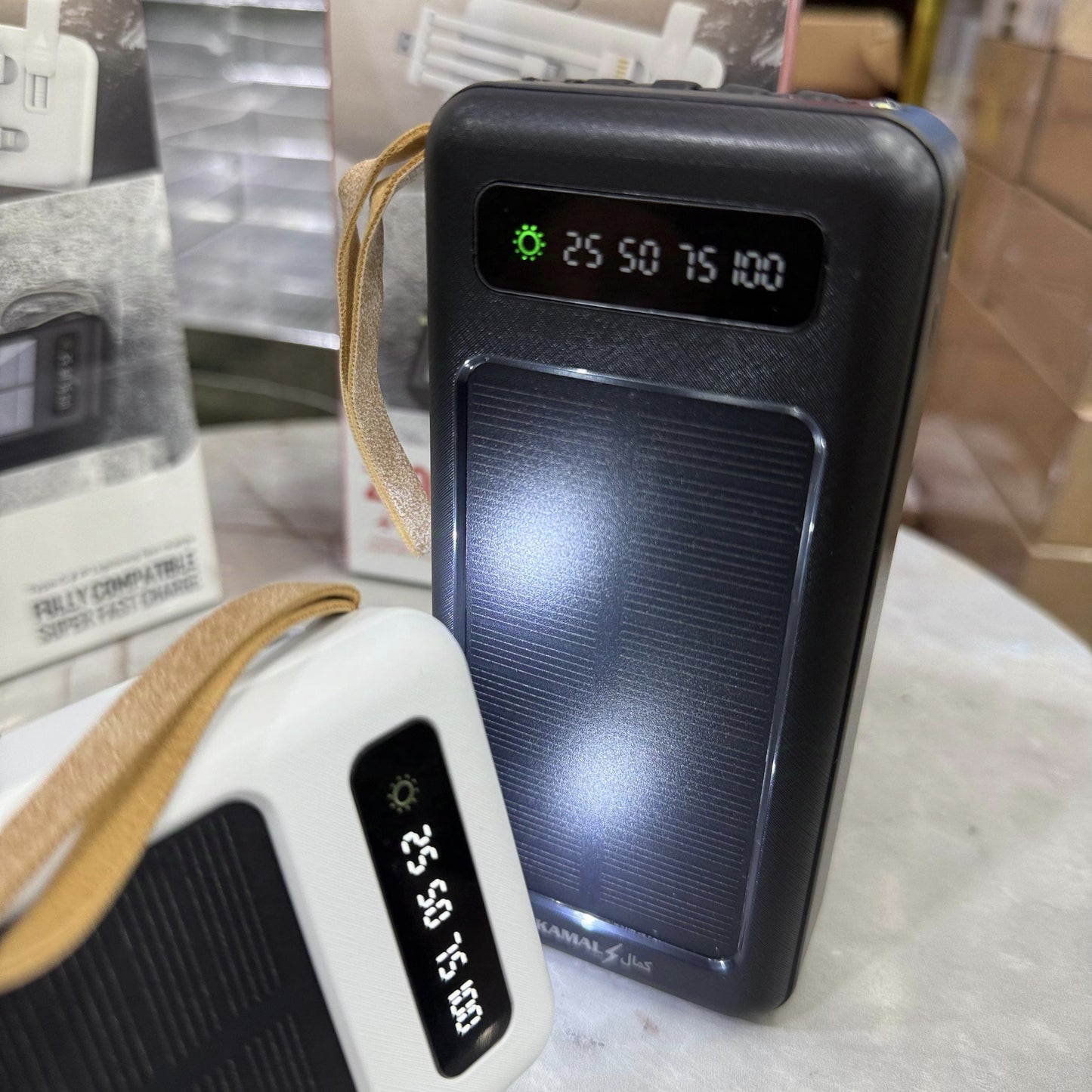 Dubai Lot Imported Solar+Electric 120W 20000mAh Power Bank Super Fast Charging