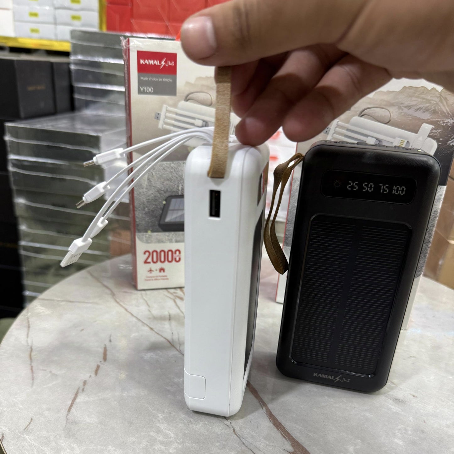 Dubai Lot Imported Solar+Electric 120W 20000mAh Power Bank Super Fast Charging