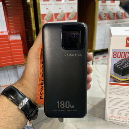 Heavy Duty 180W Powerbank 80000mAh Made in Dubai Lot Imported Ultra-Fast Charging High-Capacity Backup