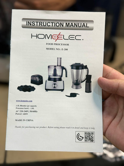 Home Elec Multifunctional Food Processor E-200
