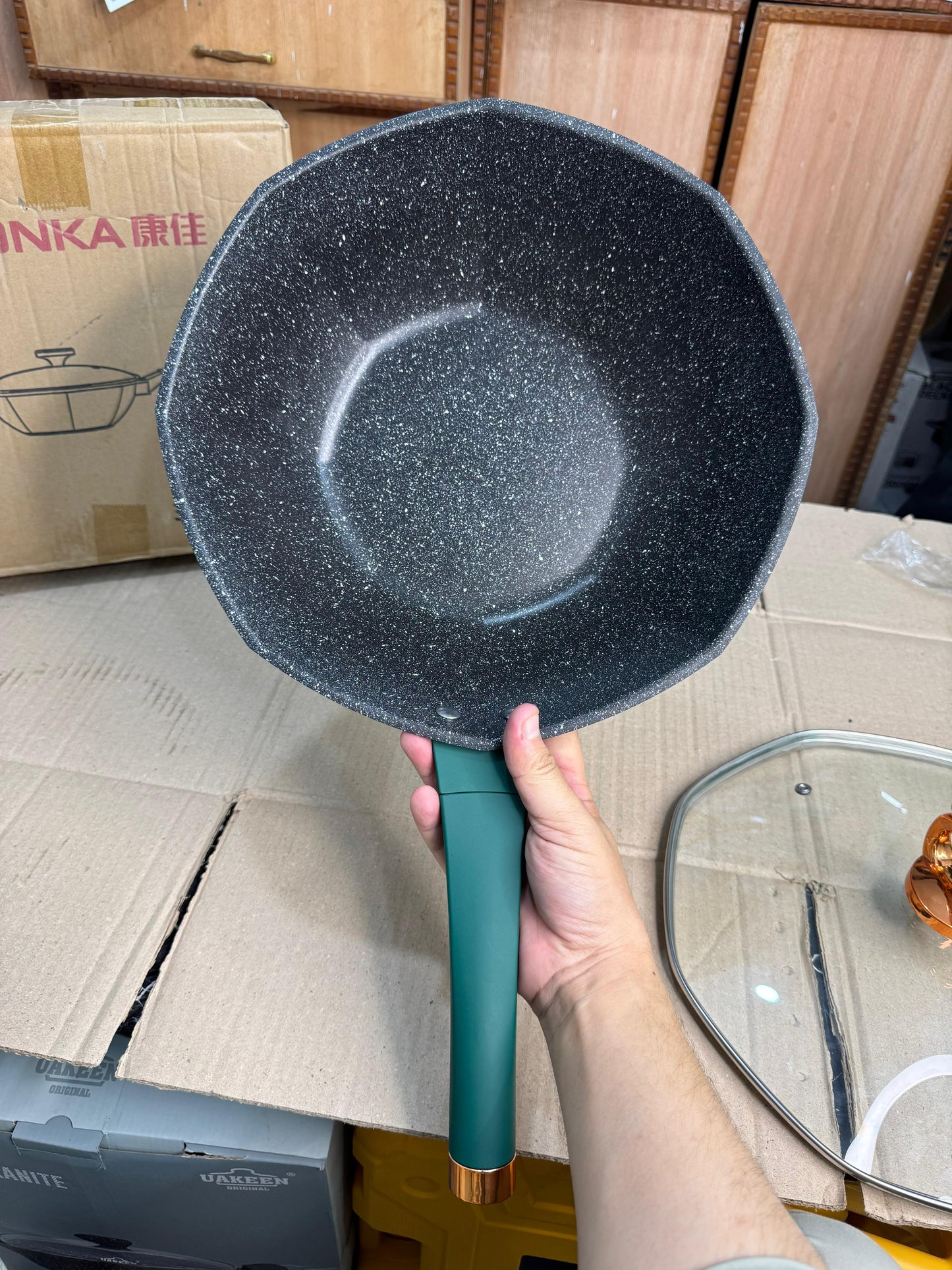 konka 32cm  granite deep frypan