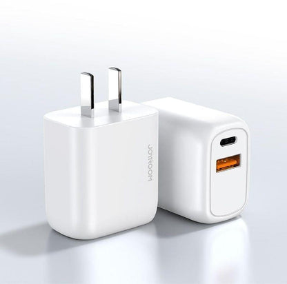 Original JOYROOM 20 Watt Smart Dual Port USB and C PD+QC3.0 Travel Charger