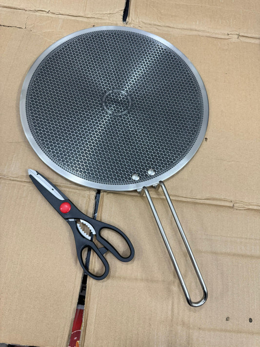 Lot imported 34 cm honeycomb lesser coating steel single handle tawa