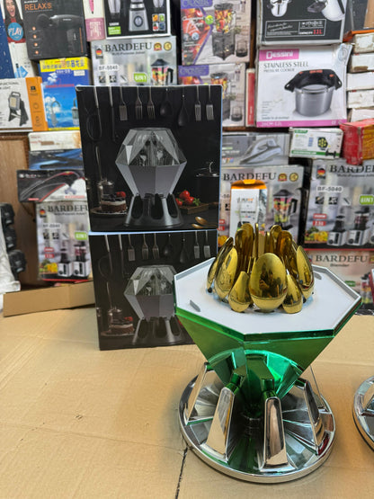 Diamond cutlery golden 24 pcs set