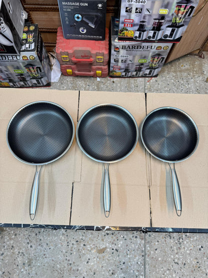 honeycomb lesser flate fry pan