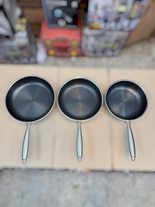 honeycomb lesser flate fry pan