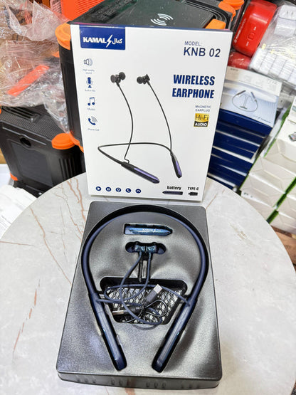 KAMAL KNB 02 Wireless Sports Neckband EARPHONE Extra Battery Compatible with Android/iOS