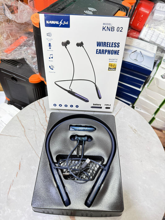 KAMAL KNB 02 Wireless Sports Neckband EARPHONE Extra Battery Compatible with Android/iOS