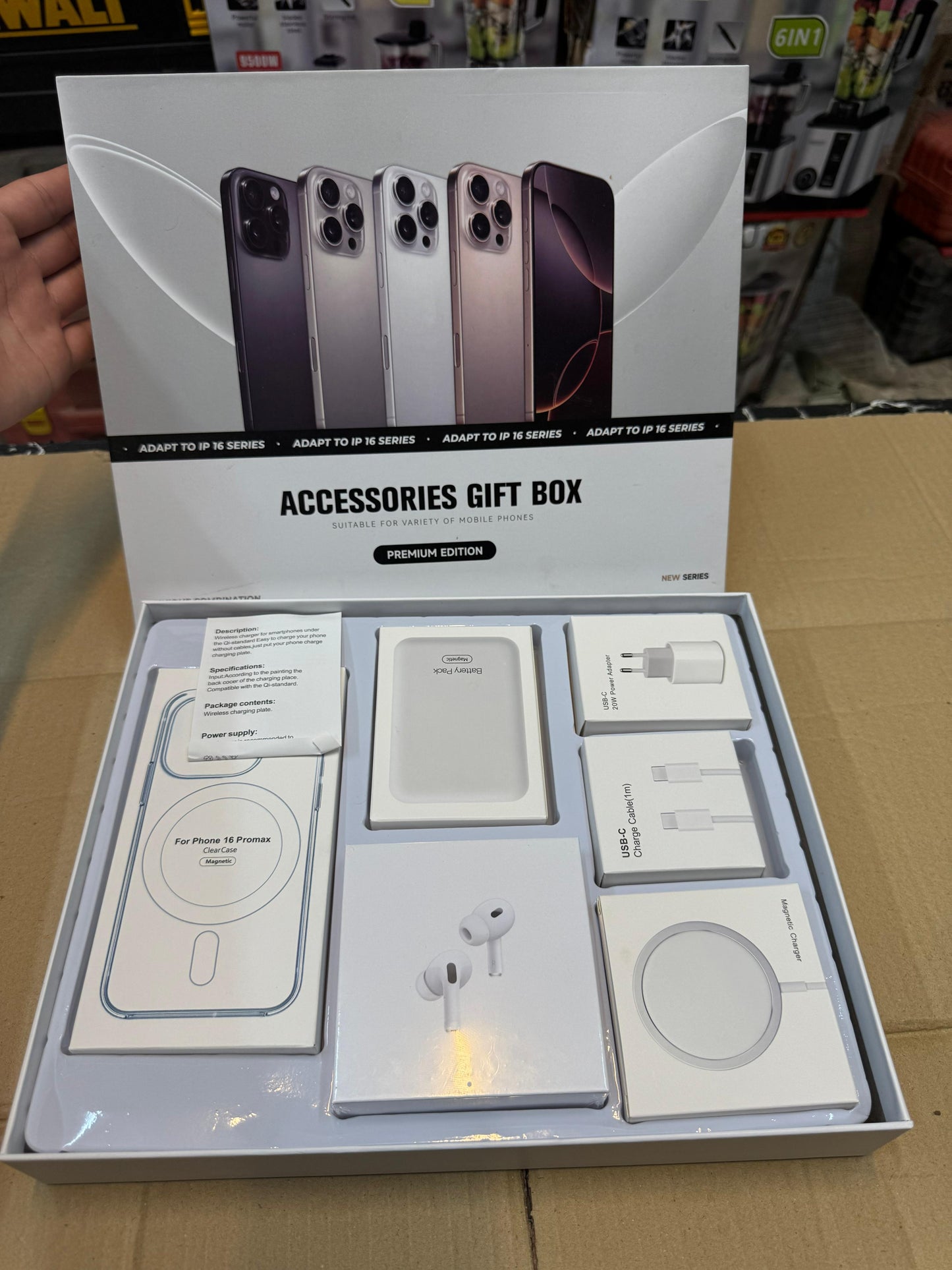 Ultimate 6-in-1 iPhone 16 Series Gift Box – MagSafe Power Bank, AirPods Pro 2 & More