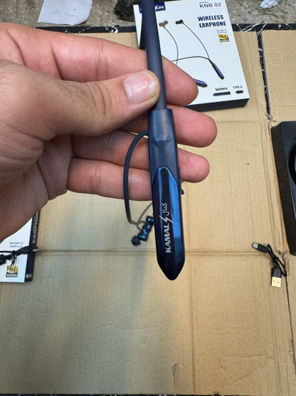 KAMAL KNB 02 Wireless Sports Neckband EARPHONE Extra Battery Compatible with Android/iOS