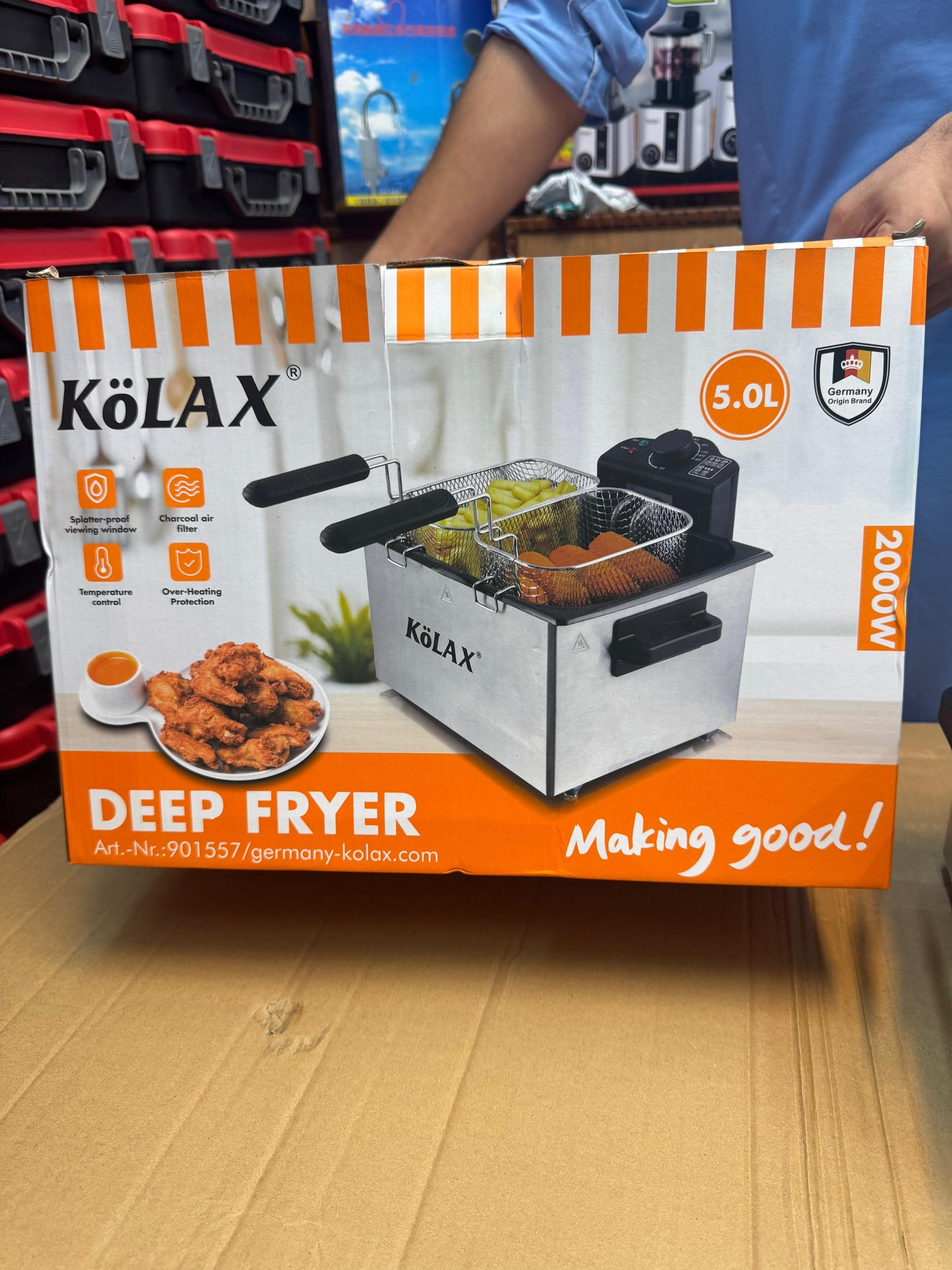 Kolax Germany 5L deep fryer 3 basket