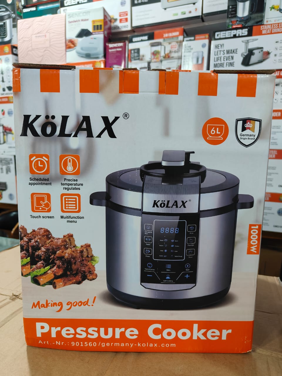 kolax Germany 6L touch pressure cooker