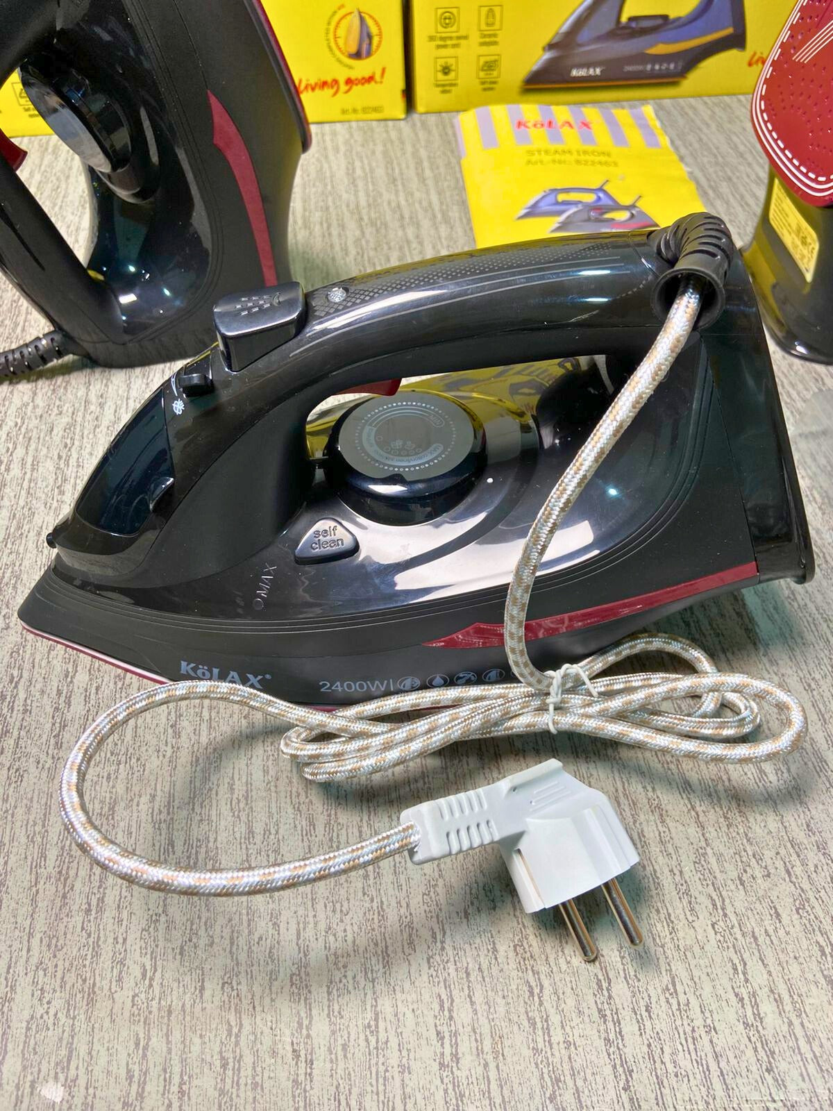 Kolax Steam Iron – German Lot Import with Non-Stick Soleplate