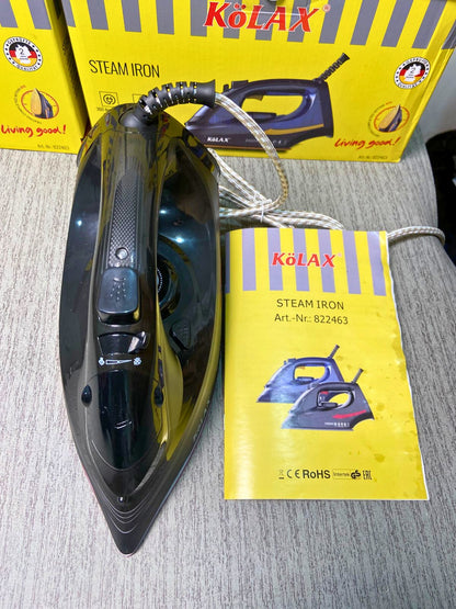 Kolax Steam Iron – German Lot Import with Non-Stick Soleplate