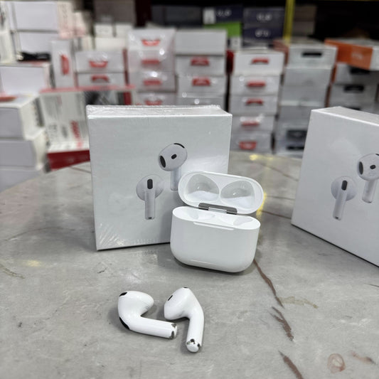 Apple AirPods 4 Wireless Bluetooth Earbuds with H2 Chip, USB-C Charging Case, Personalized Spatial Audio, Sweat & Water Resistant, 30 Hours Battery Life