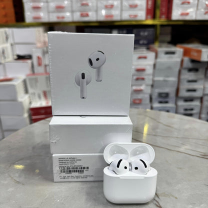 Apple AirPods 4 Wireless Bluetooth Earbuds with H2 Chip, USB-C Charging Case, Personalized Spatial Audio, Sweat & Water Resistant, 30 Hours Battery Life