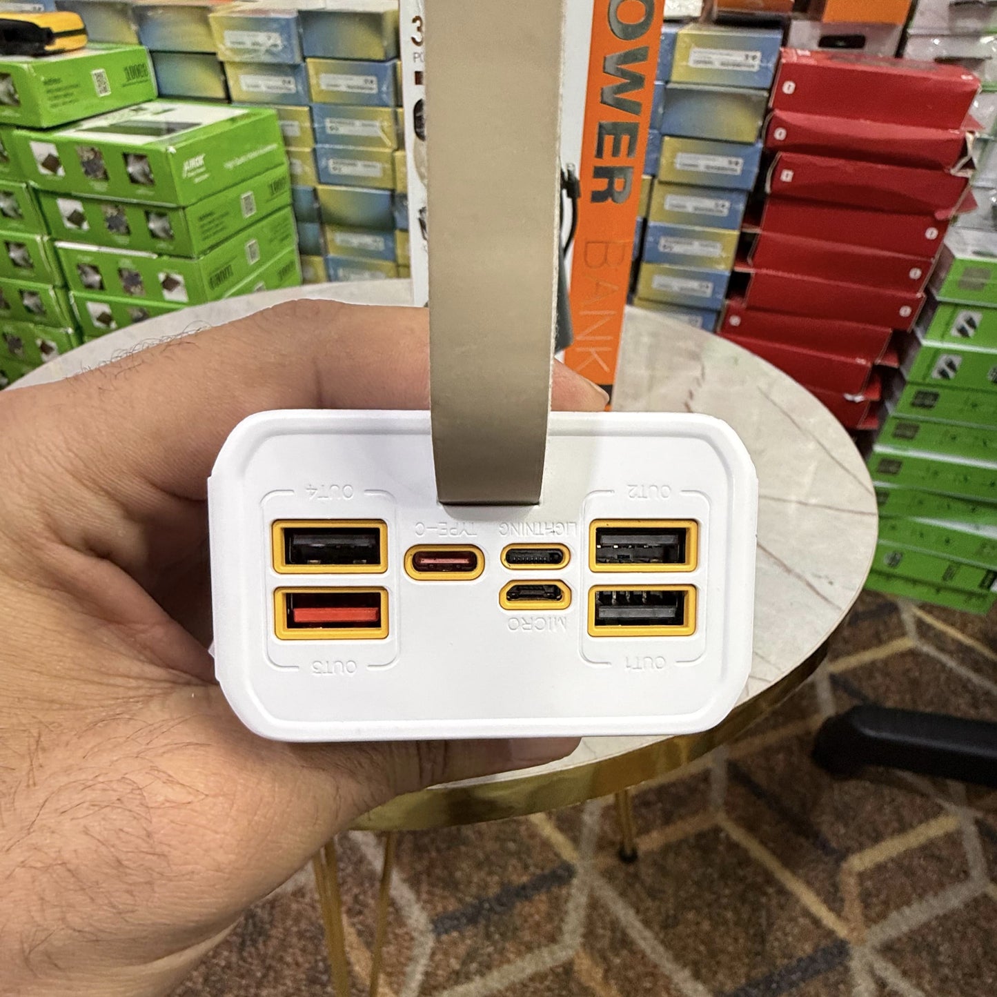 Elite 30,000mAh Waterproof Power Bank – 22.5W Ultra Fast Charge | Built-in Cables, Dual USB, Smart LCD & Tactical Flashlight