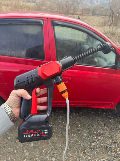 Solar & car washer 48v double battery