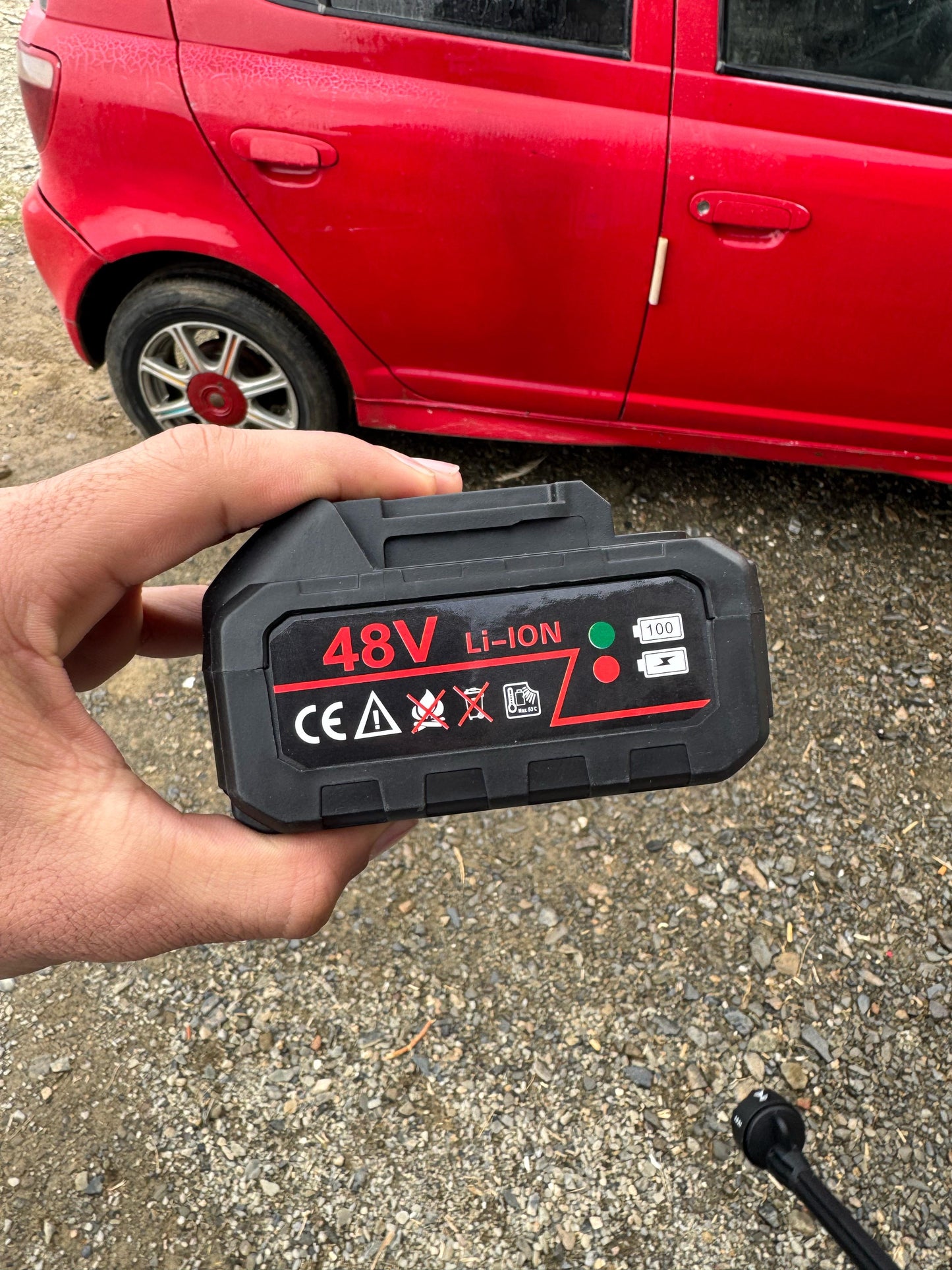 Solar & car washer 48v double battery