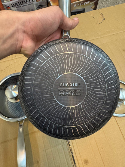 Honeycomb lesser coating sauce pan