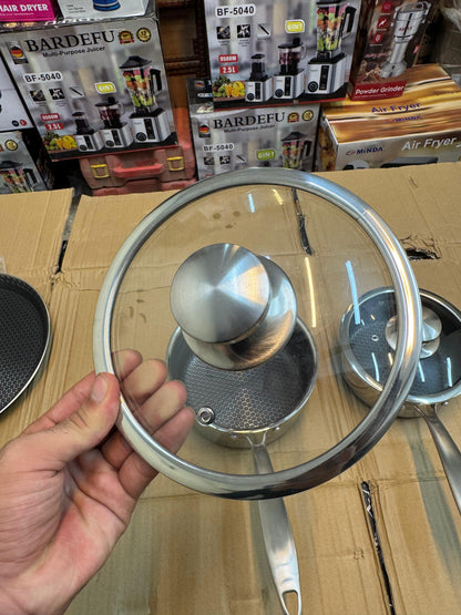 Honeycomb lesser coating sauce pan