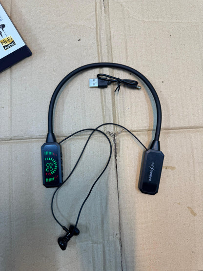 Wireless Sports Neckband Changer Compatible with Android/iOS (Black)