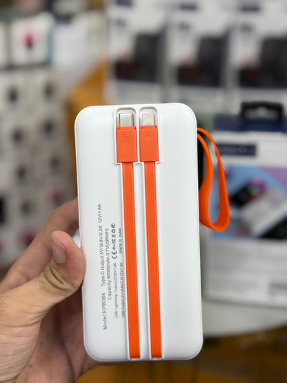 80000mAh Made in Dubai Power Bank – 68W PD Fast Charge | 7 Outputs | Smart Display + FREE C-C Anti-Cut Cable