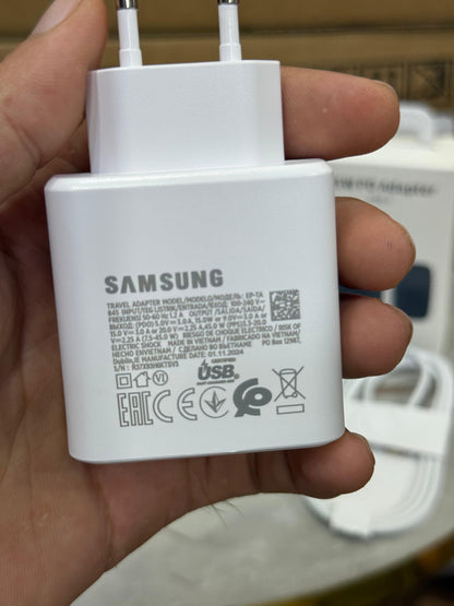 Samsung Original 45W Super Fast Charger | Made in Vietnam | USB-C PD 2.0 with Type-C to C Cable – Ultra-Fast Charging for Galaxy Devices
