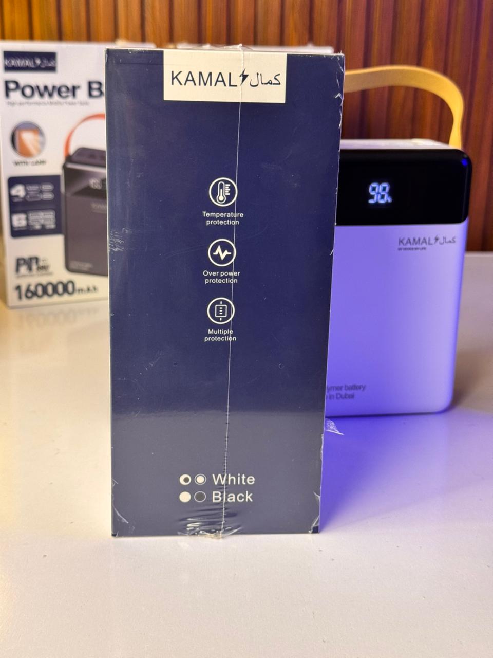 Dubai-Made | 160000mAh Power Bank –  6 Outputs | LED Lamp | Smart Display  | Overload & Temp Protected + FREE Type-C to C Anti-Cut Cable