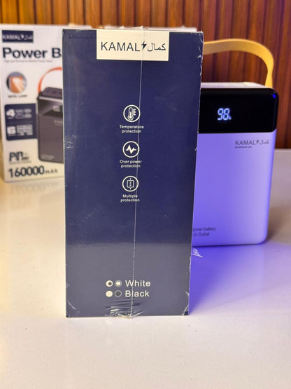Dubai-Made | 160000mAh Power Bank –  6 Outputs | LED Lamp | Smart Display  | Overload & Temp Protected + FREE Type-C to C Anti-Cut Cable