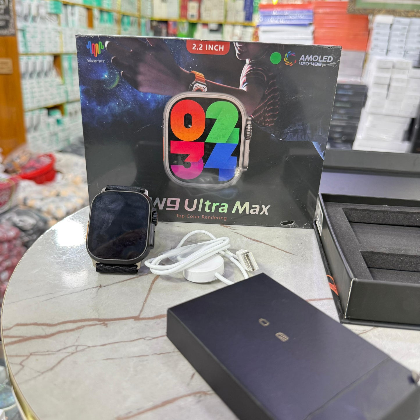 HW9 Ultra Max Smart Watch – 2.2" AMOLED Display, Bluetooth Calling, Wireless Charging, Fitness Tracker | Wearfit Pro App | Android & iOS Compatible