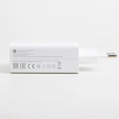 120W Original Xiaomi Turbo Fast Charger EU Hypercharge Adapter with 10A USB-C Cable
