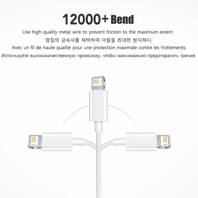 PD 35W USB Cable For iPhone 14 13 12 11 Pro Max 7 8 14 Plus XS XR Fast Charging USB C Cable Charger Date Wire Accessories