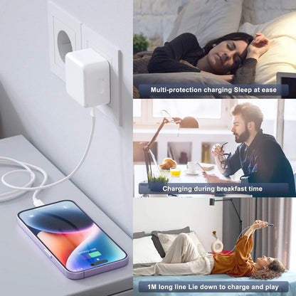 USA Lot Imported 100% Original Apple 35W Dual PD Fast Charger with Free 2 Cables