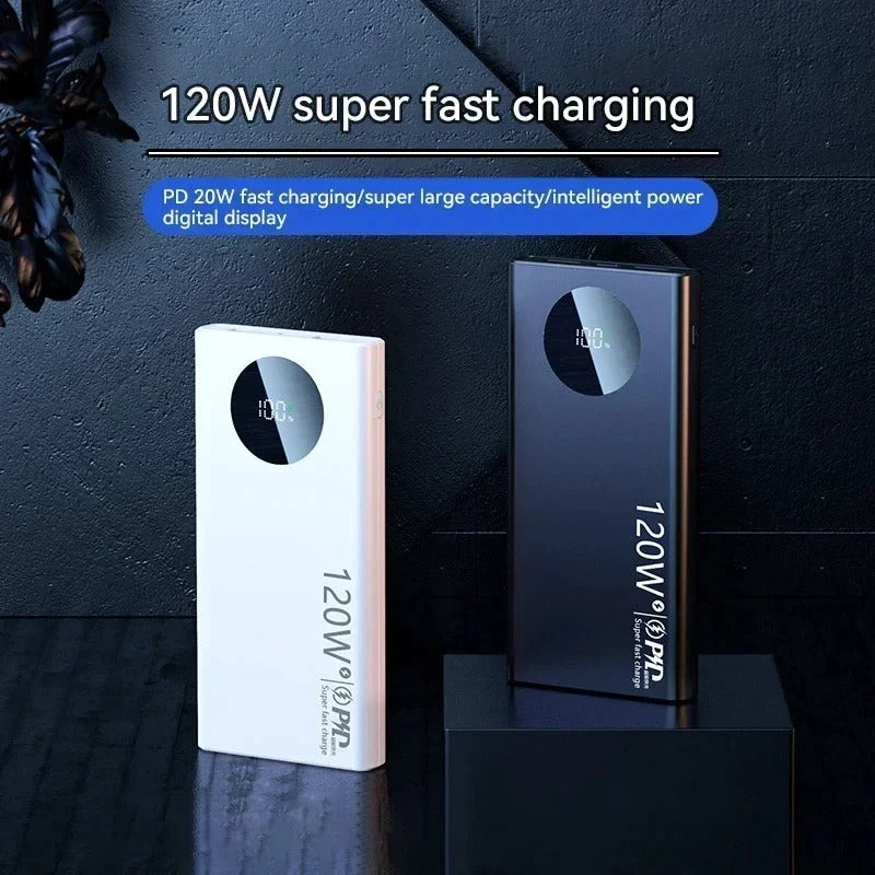 120W 30000mAh High Capacity Power Bank Super Fast Charging Powerbank Portable