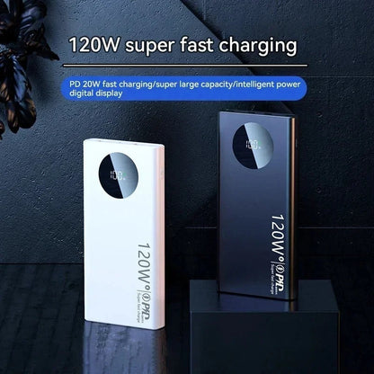 120W 30000mAh High Capacity Power Bank Super Fast Charging Powerbank Portable