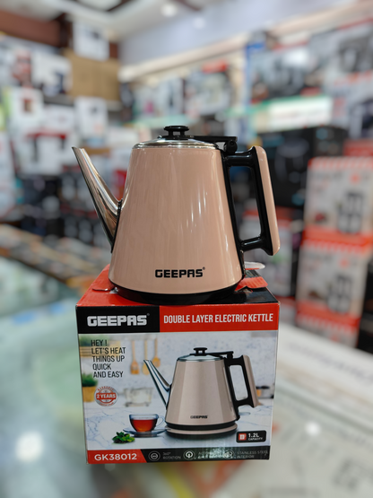 Geepas 1.2L Double Layer Kettle 38012