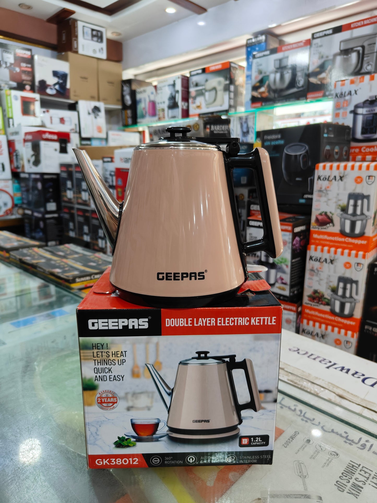 Geepas 1.2L Double Layer Kettle 38012