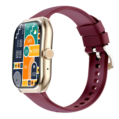Yolo Supreme+ Super Amoled Smartwatch 100% original Mehroon Color